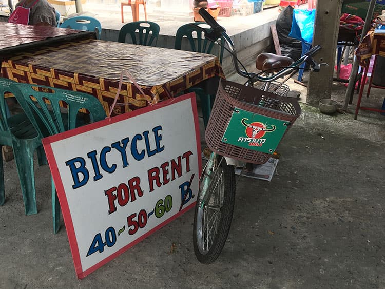 クレット島　レンタル自転車のお店