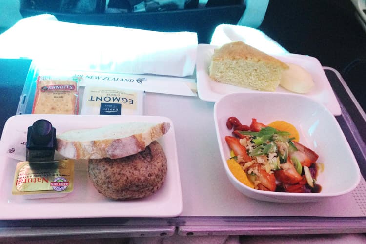 ニュージーランド航空の機内食