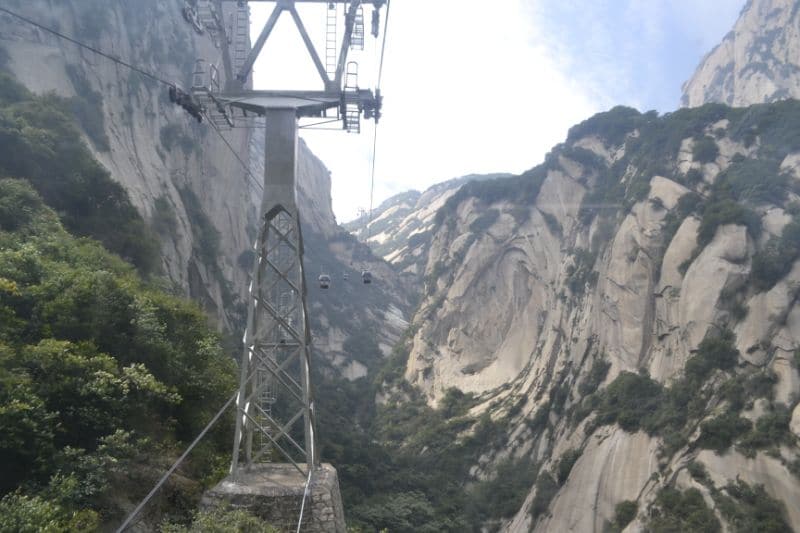 いざ華山へ！　ロープウェーから見える絶景に感動