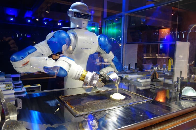 お好み焼きを作るロボット