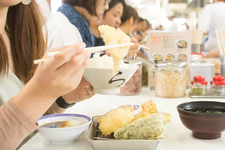 ひらおの天ぷら定食