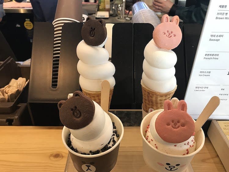 ブラウンのソフトクリーム