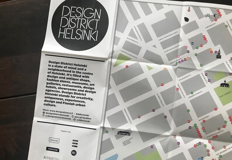ヘルシンキ・デザイン地区の地図