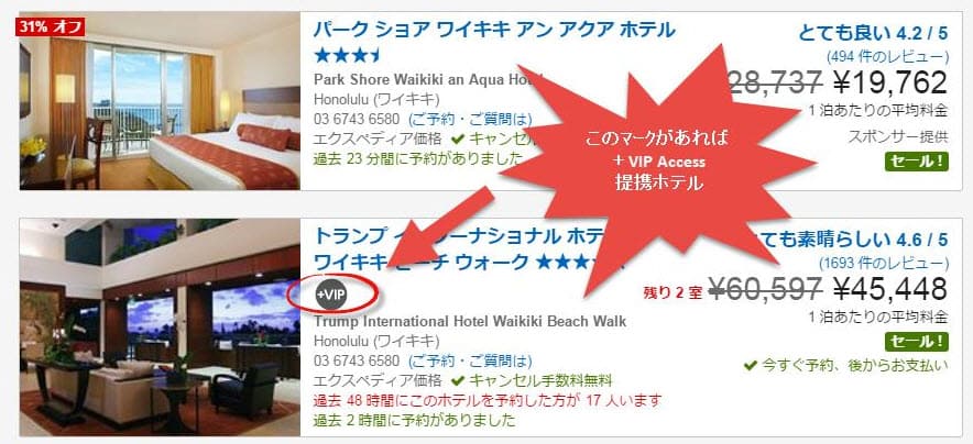 「＋VIP Access 提携ホテル」とは？