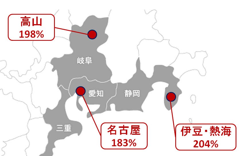名古屋支社の強化エリア