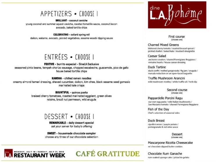 LA Restaurant Week