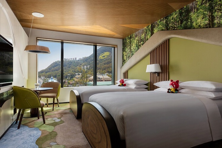 Hong Kong Ocean Park Marriott Hotel - Redd Forest Bedroom