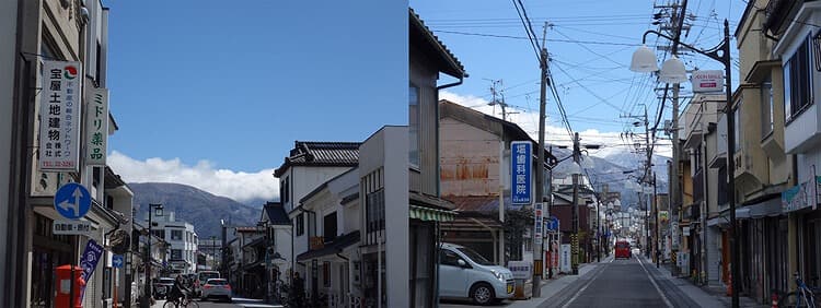 視線の先に必ず山