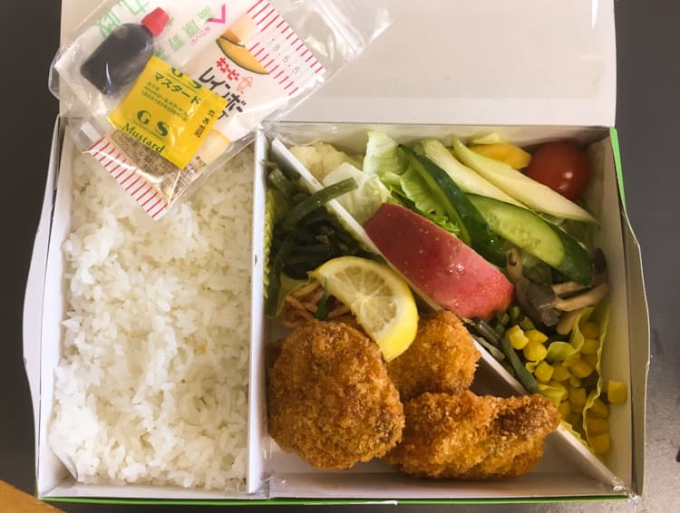 高原野菜とカツの弁当